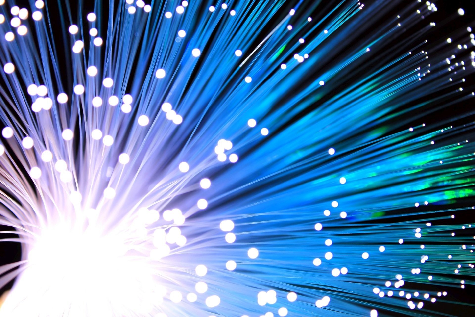 Faisceau de fibres optiques éclairées